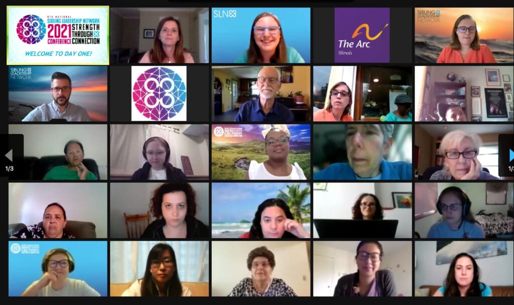 Screenshot of participants from the welcome speech