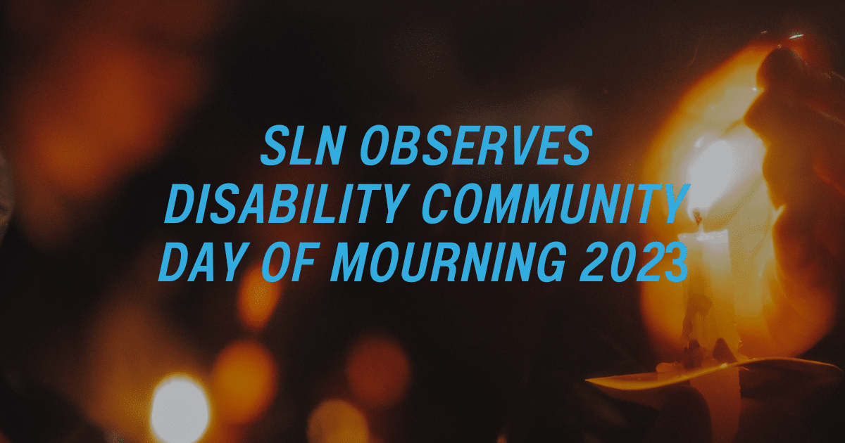 Soft candle lights on a dark background with blue wording on overlaid.